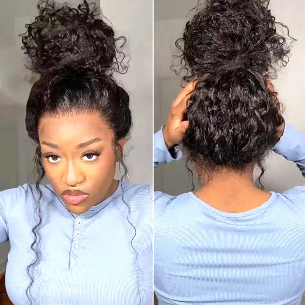 Lace Front Human Hair Wig Glueless Wig Deep Wave