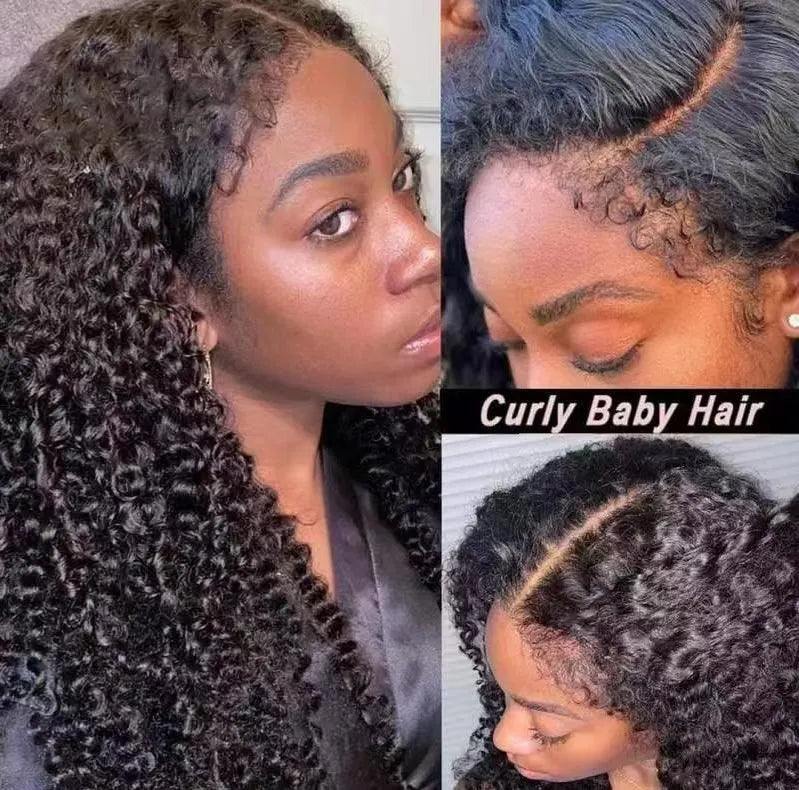 100% Human Hair 13x4 4c Edges Frontal Deep Wave