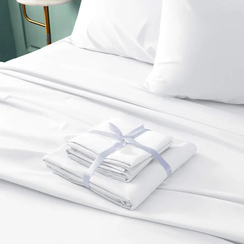 Luxury Bed Sheets Set 6 Piece(King, White)