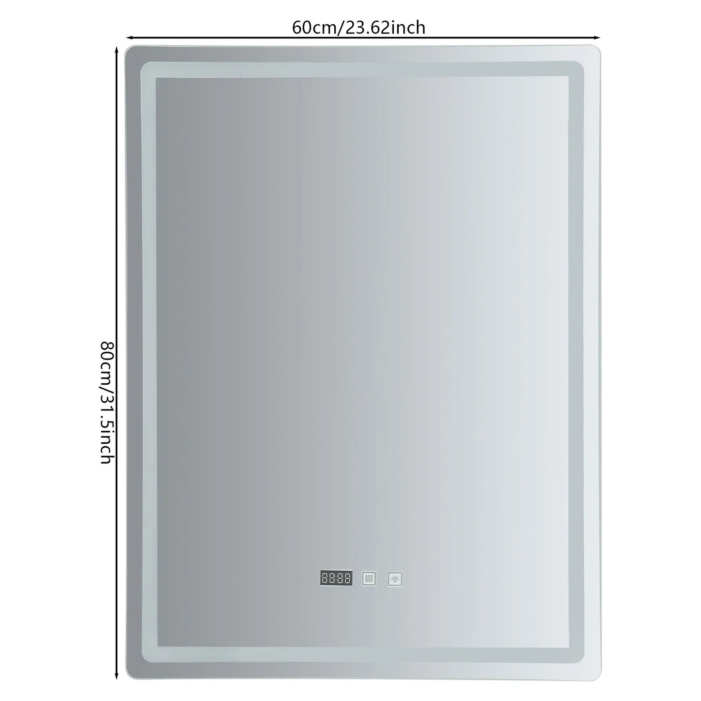LED Mirror Anti-Fog , Touch Switch