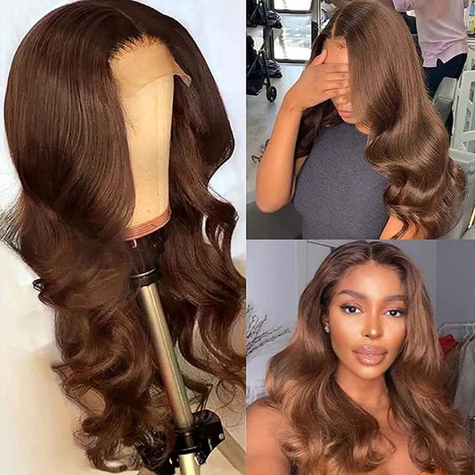 Chocolate Brown Wig Brazilian Human Hair