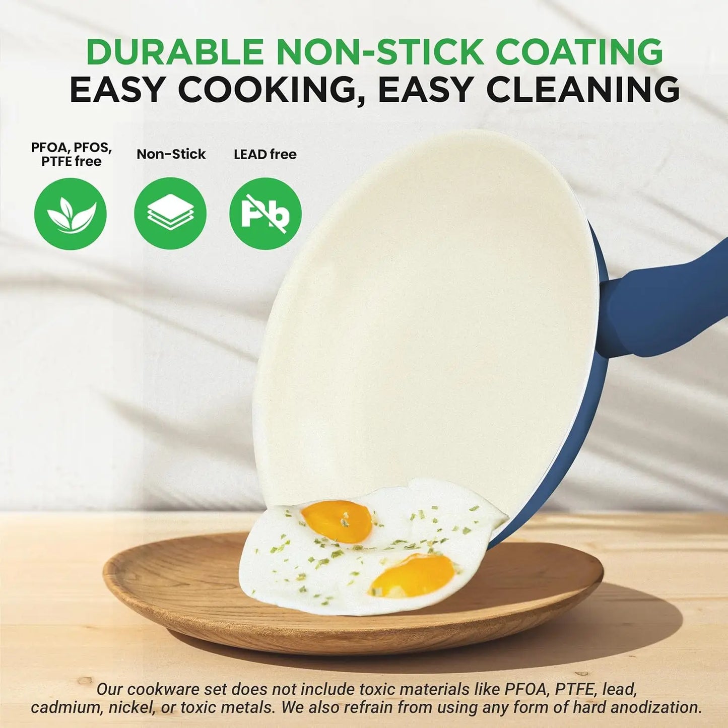54 Piece Professional Complete Home Set, Non-Stick Pots and Pans Kit