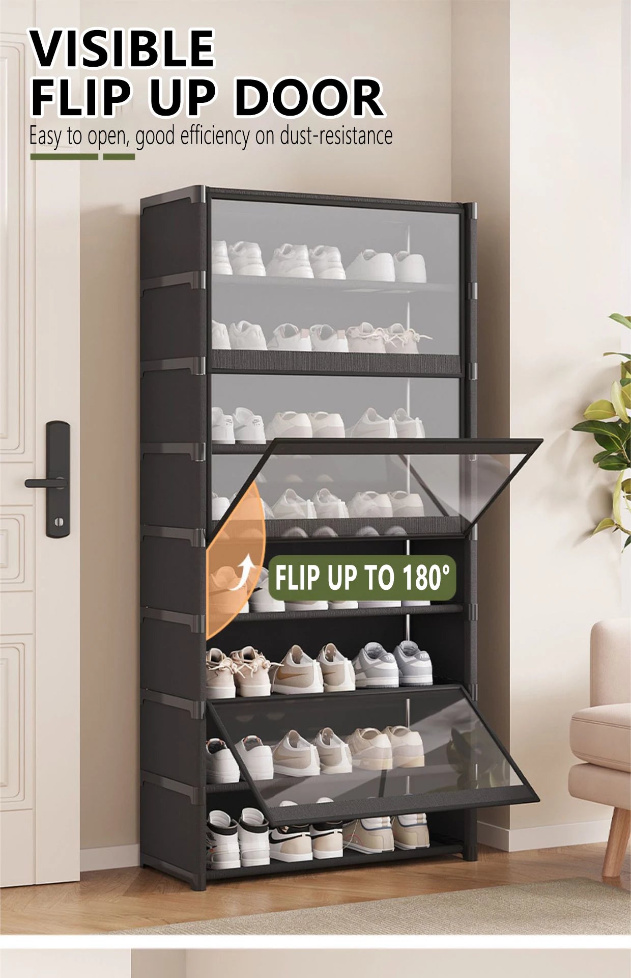 Shoe CabinDustproof ,Cabinet Space Saving With Clear Lidet