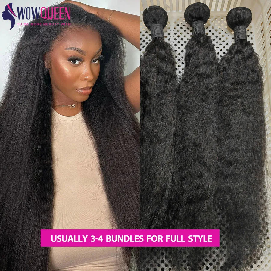 Kinky Straight Human Hair Bundles Beautiful & Simple
