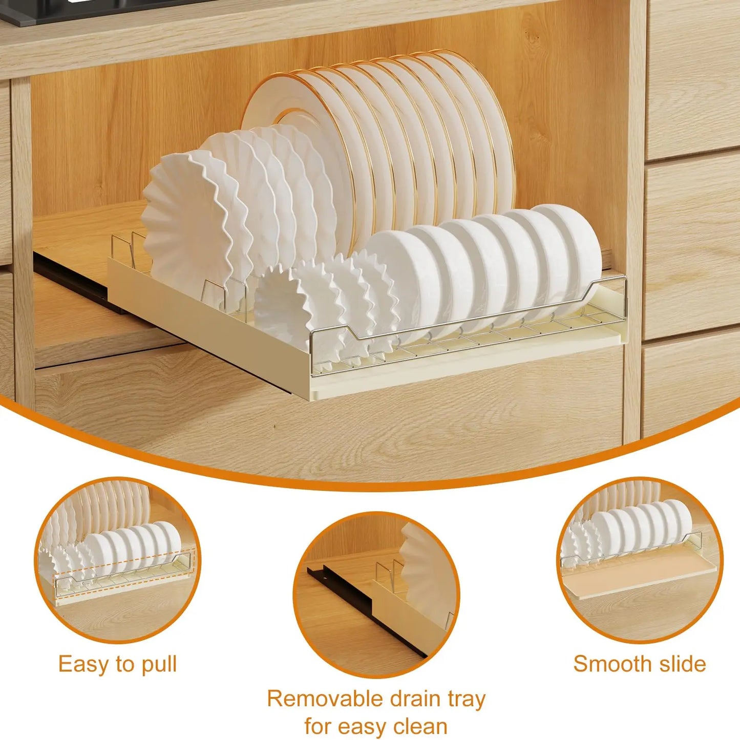 Dish Drying Rack Cabinet Organizer