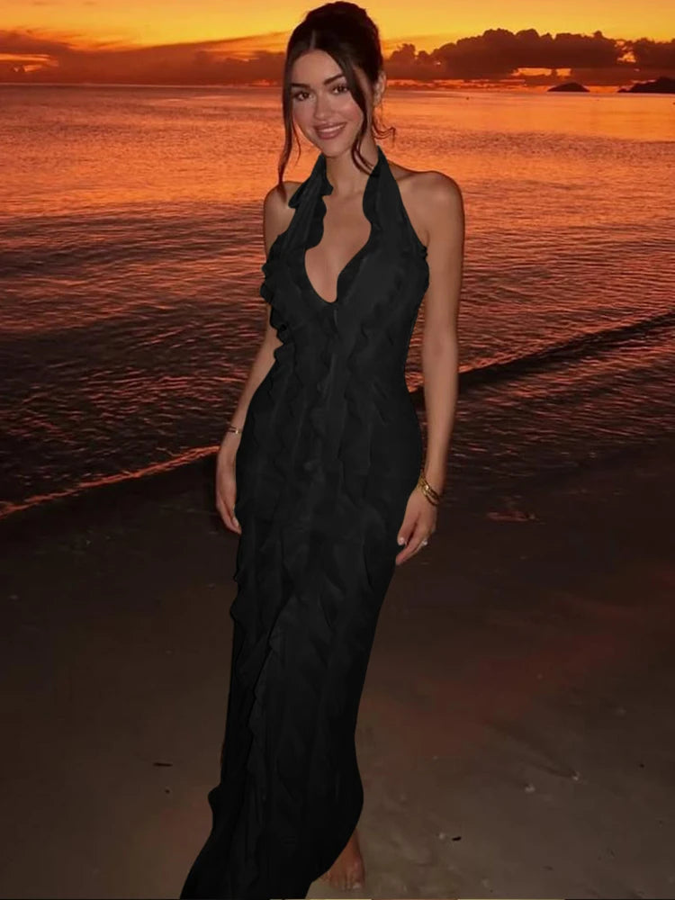 Elegant Halter Dress For Women