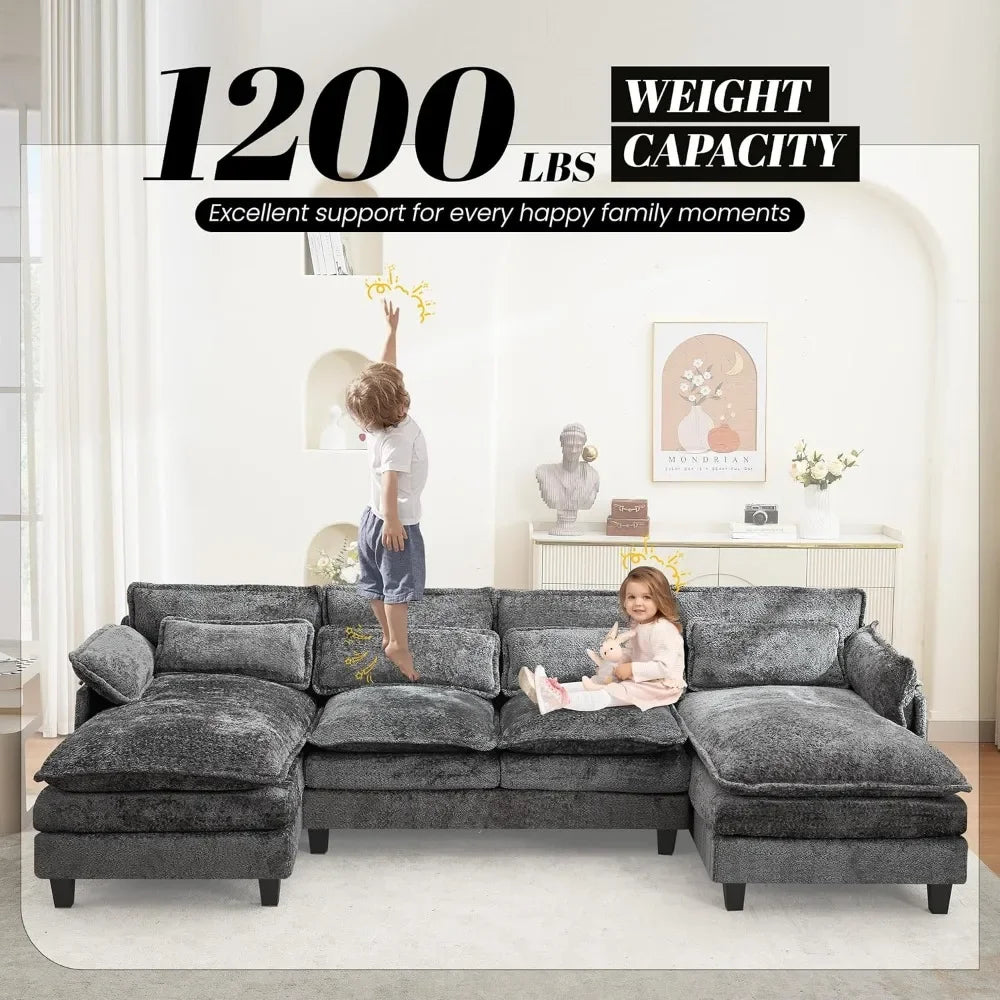 Couche for Living Room, Oversized Modular Sleeper