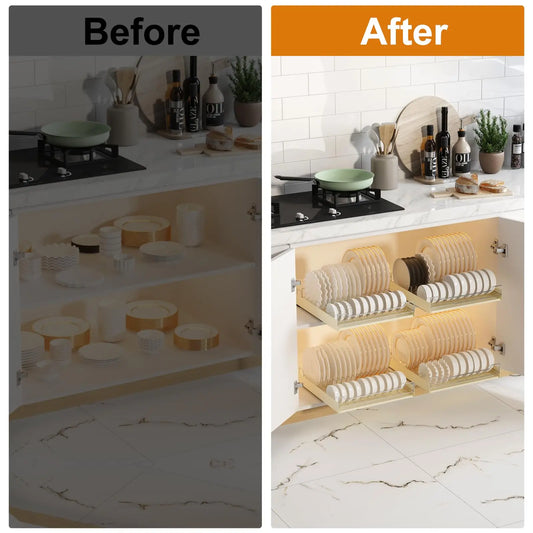 Dish Drying Rack Cabinet Organizer