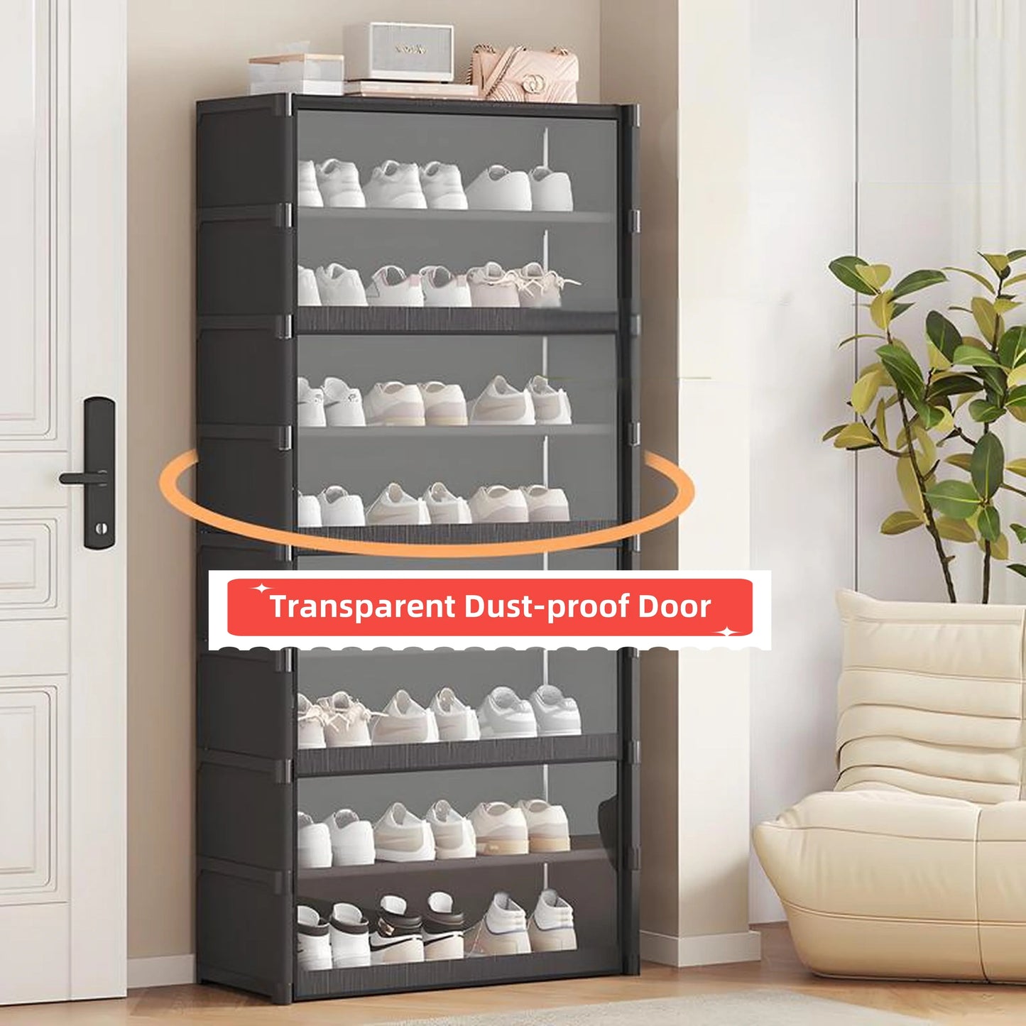 Shoe CabinDustproof ,Cabinet Space Saving With Clear Lidet