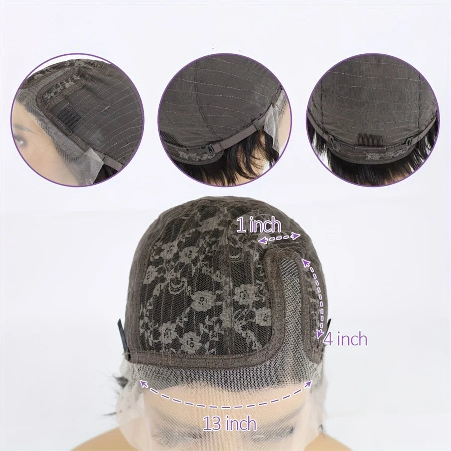 pixie cut human hair wigs for women short curly