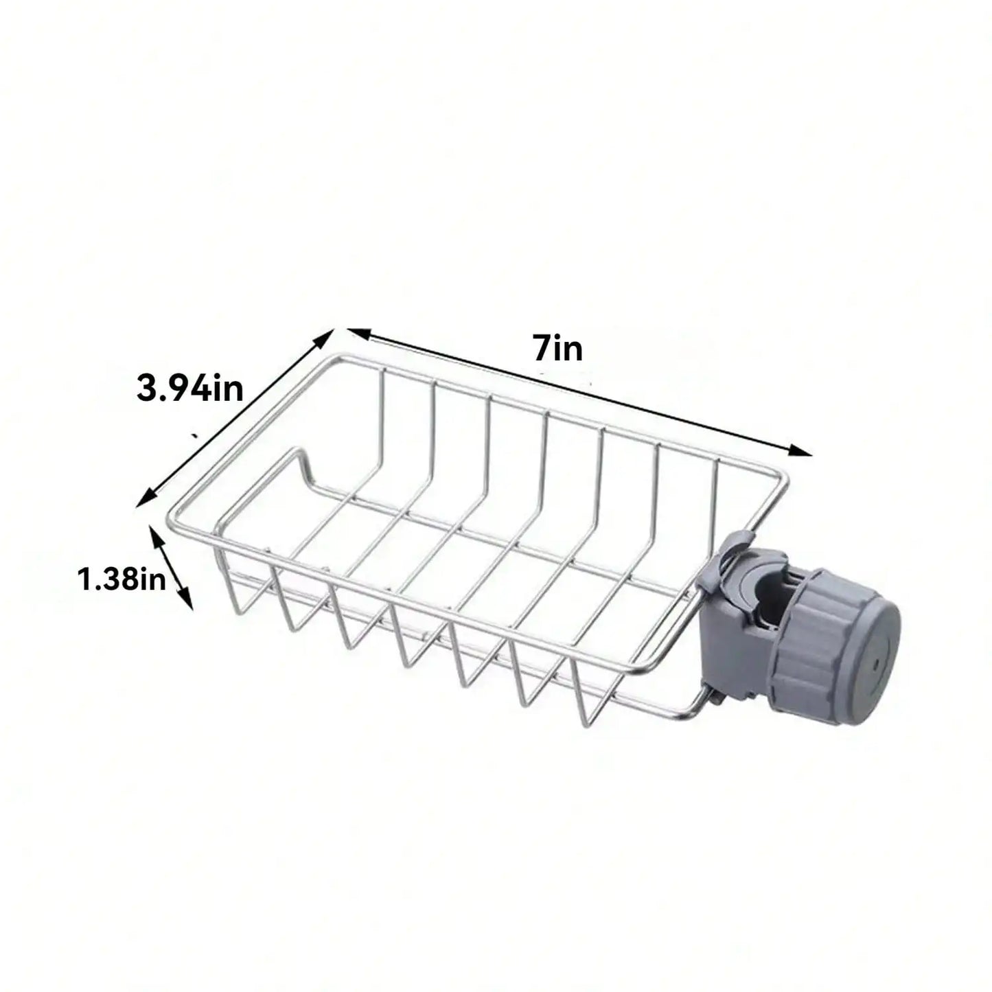 Faucet Sponge Holder ,Sponge Drain Rack, Stainless Steel Hanging