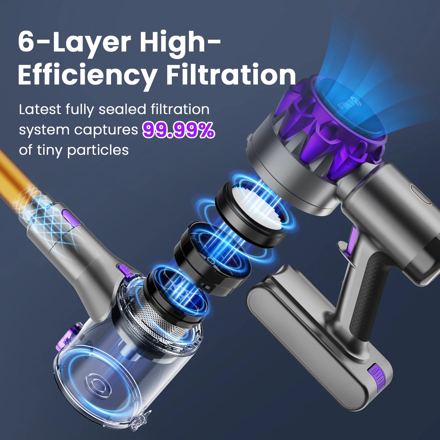 Vacuum Cleaner with Touchscreen for Pet Hair