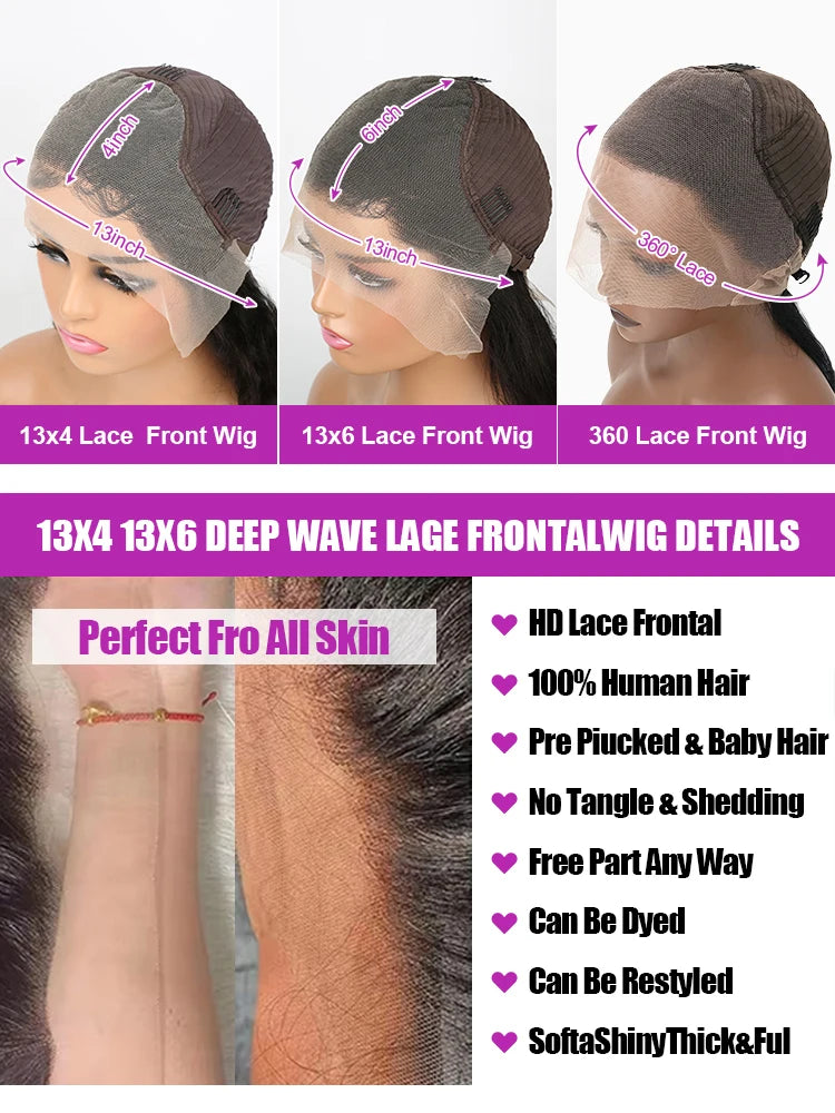 Full Lace Brazilian Human Hair Wigs For Women
