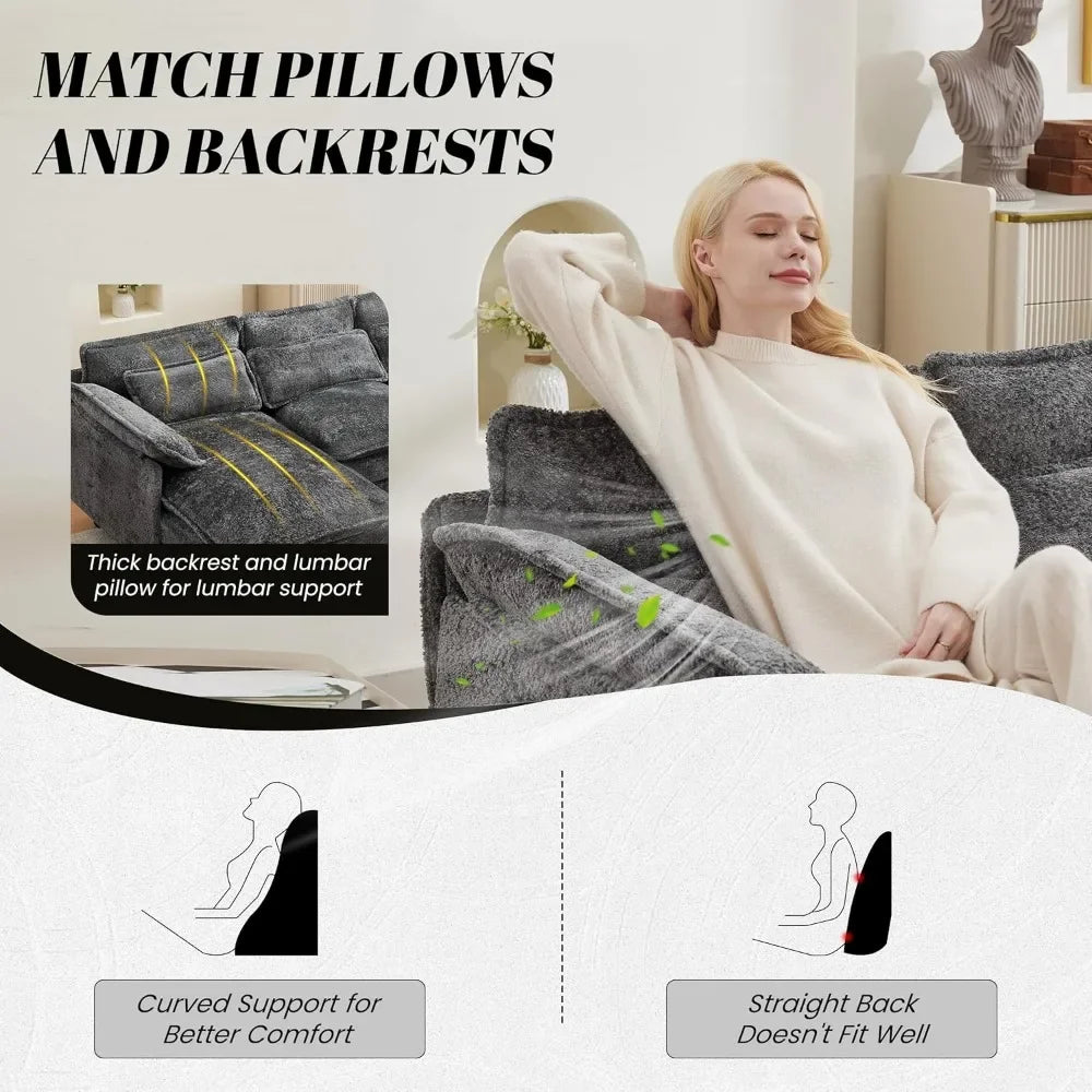 Couche for Living Room, Oversized Modular Sleeper