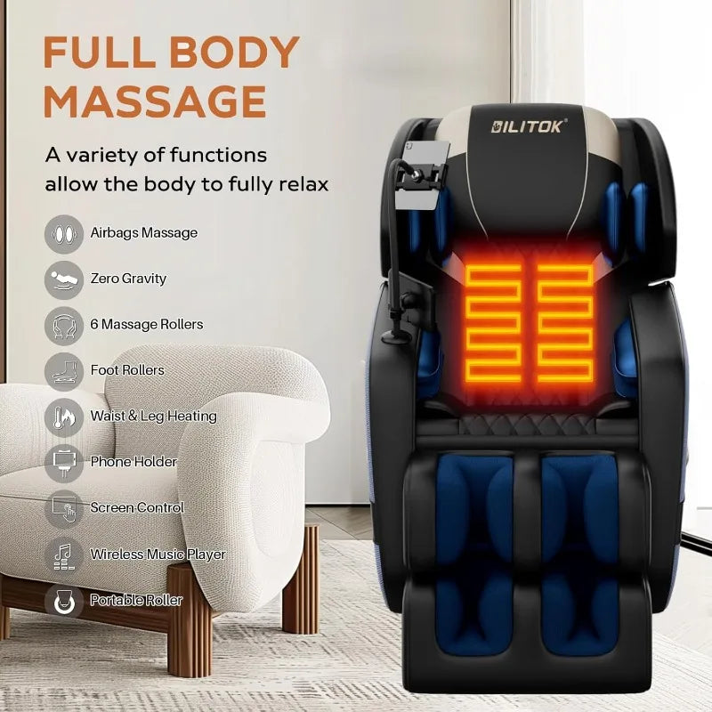 Massage Chair Full Body, with Auto Modes and Airbag Massage