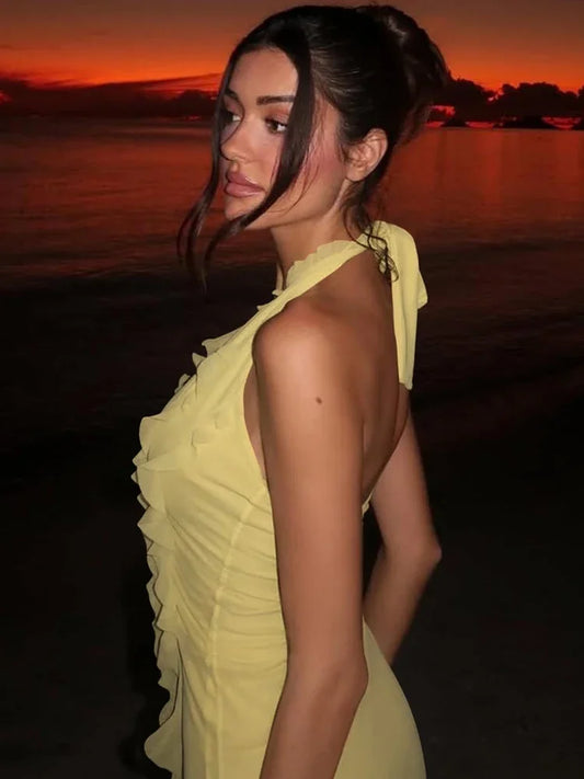 Elegant Halter Dress For Women