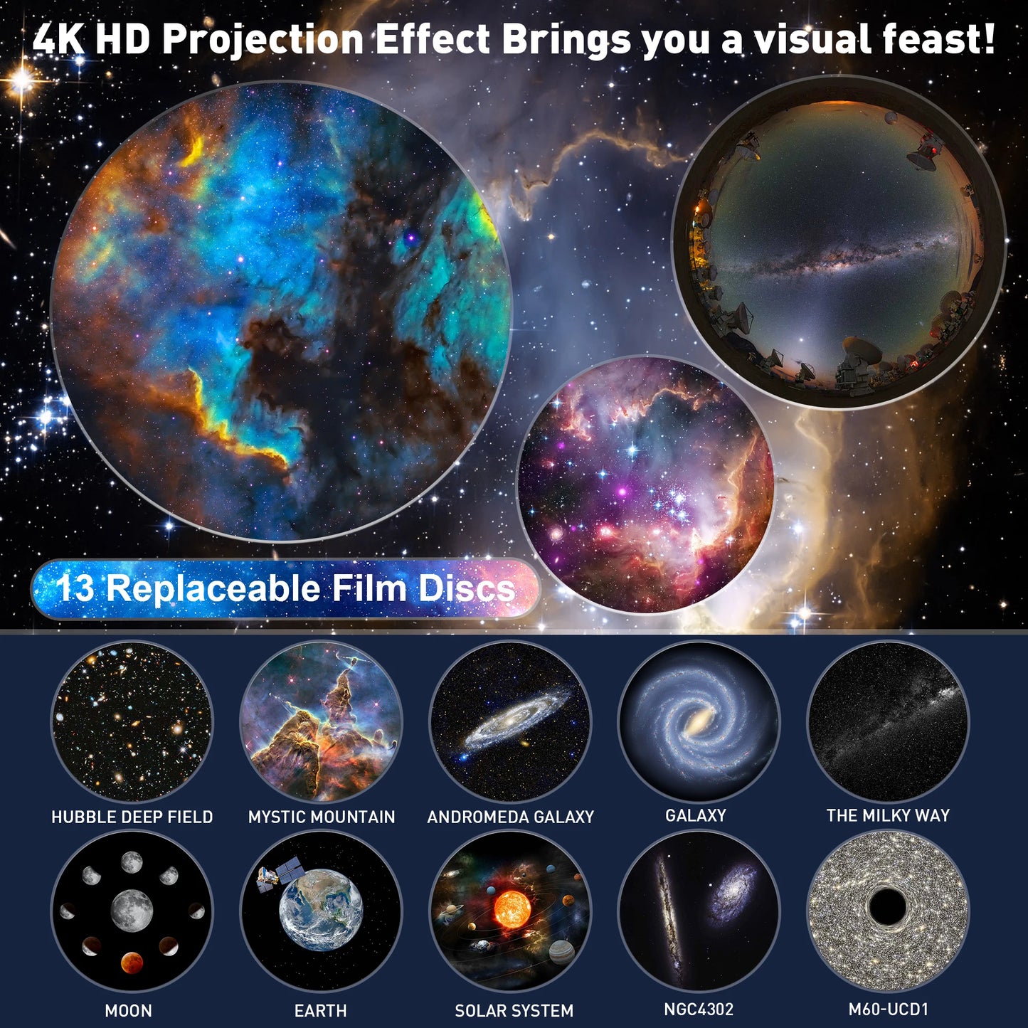 Projector Realistic Starry Sky Night Light ,Solar System Constellation