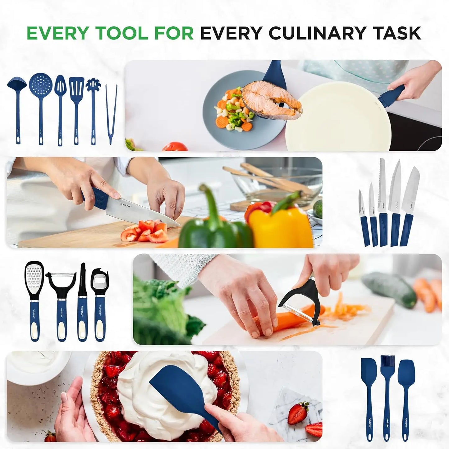 54 Piece Professional Complete Home Set, Non-Stick Pots and Pans Kit