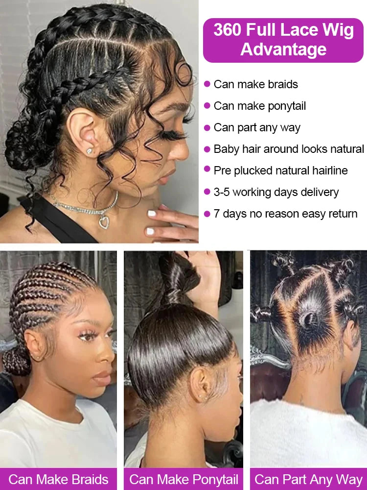 Full Lace Brazilian Human Hair Wigs For Women
