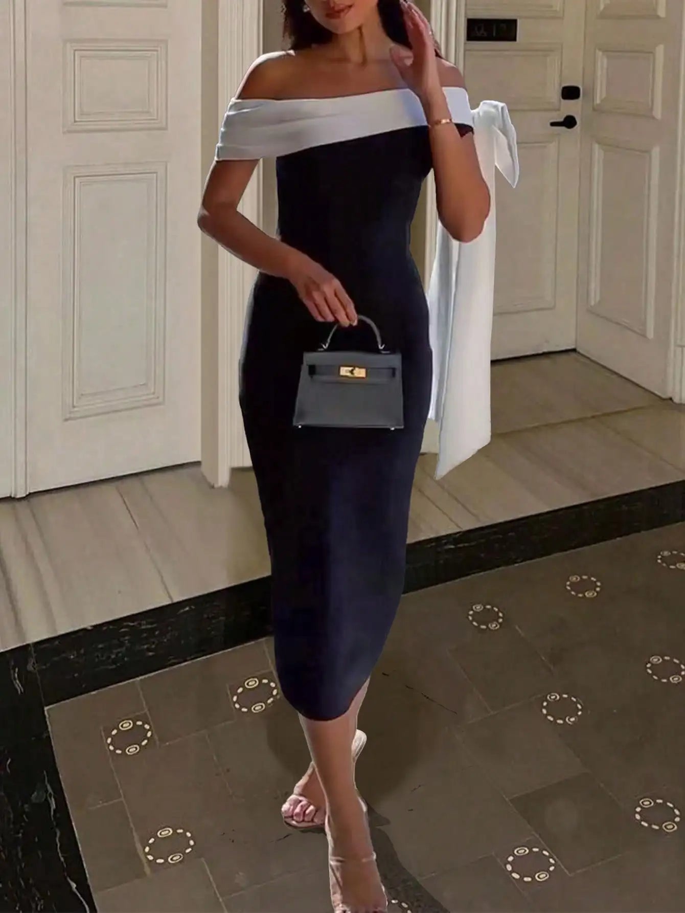 Elegant dress for Women's Sexy Patchwork