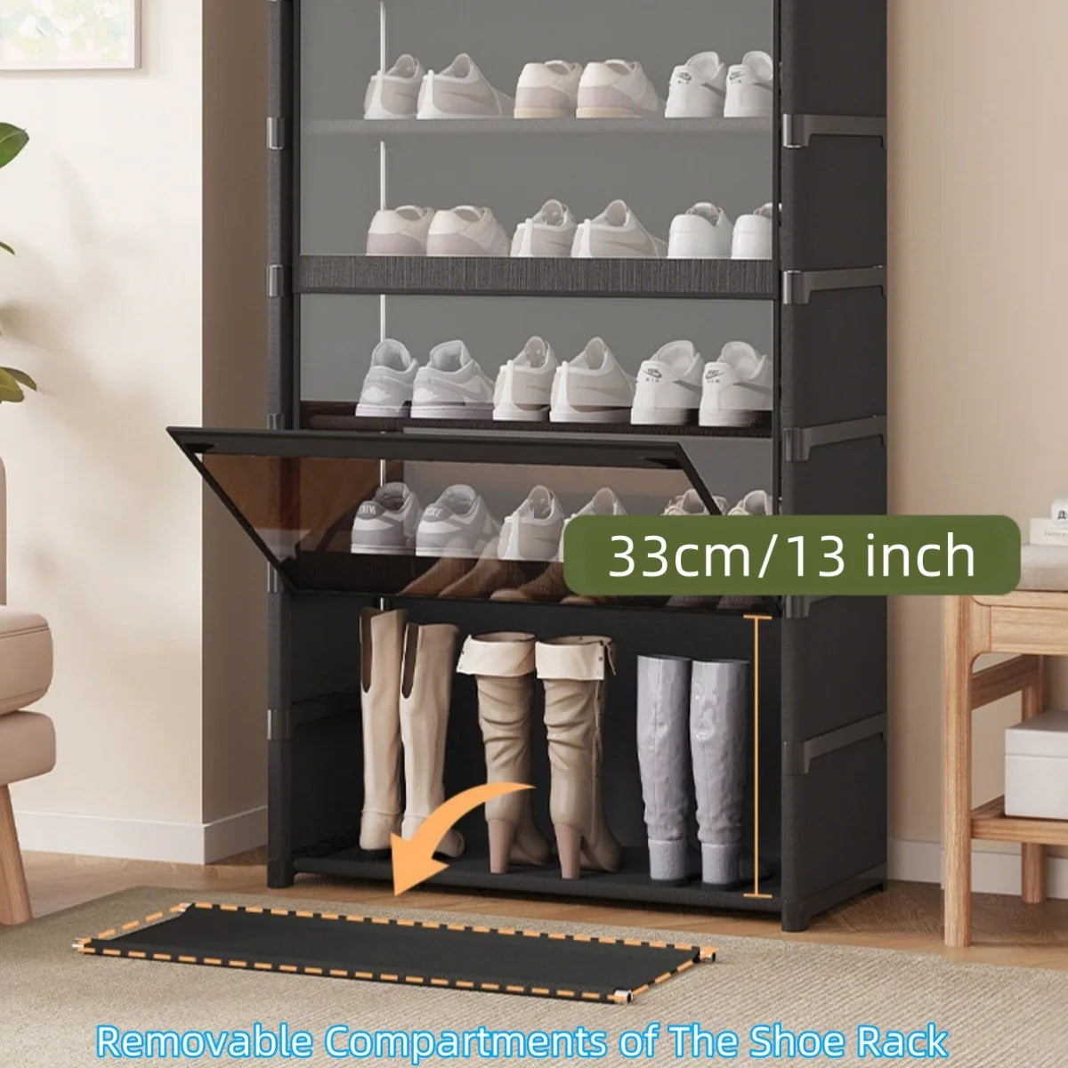 Shoe CabinDustproof ,Cabinet Space Saving With Clear Lidet