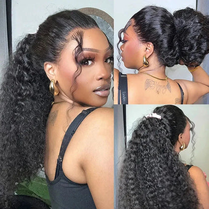 Lace Front Human Hair Wig Glueless Wig Deep Wave