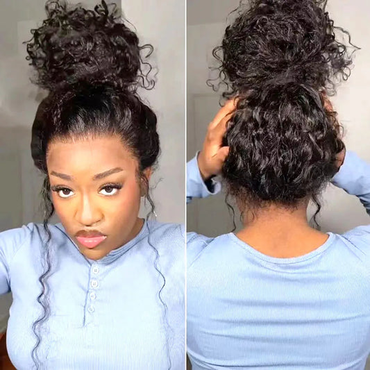 Lace Front Human Hair Wig Glueless Wig Deep Wave