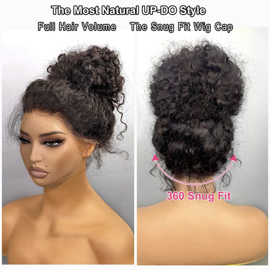 Lace Front Human Hair Wig Glueless Wig Deep Wave