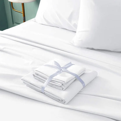 Luxury Bed Sheets Set 6 Piece(King, White)