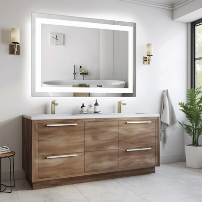 Mirror for Wall Memory Function Tempered Glass with Front Light and Backlit