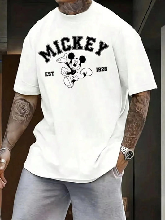 Disney Mickey Mouse Casual Cartoon Print  T-Shirt & Family Matching Outfits