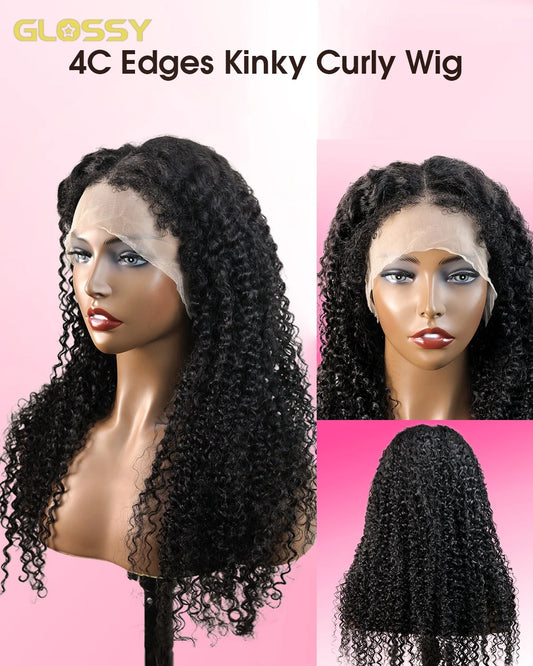 100% Human Hair 13x4 4c Edges Frontal Deep Wave