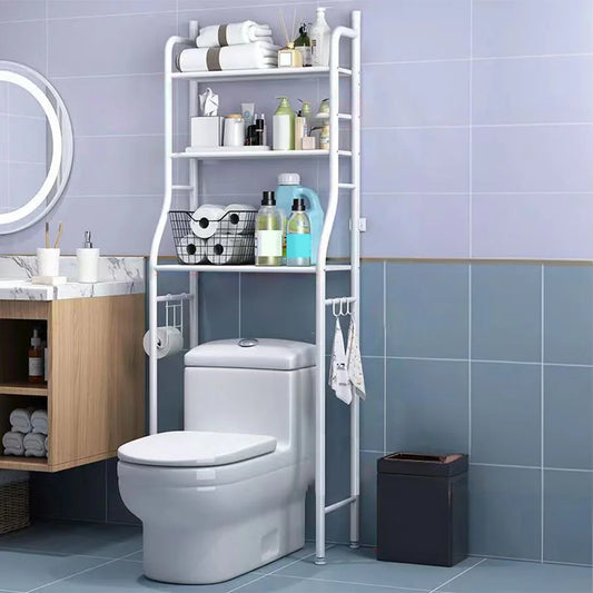 Organizer Rack With Towel Hooks, Paper Holder