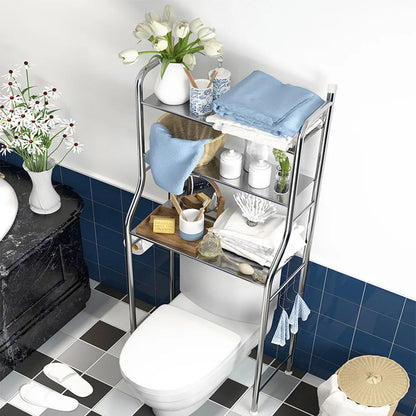 Organizer Rack With Towel Hooks, Paper Holder
