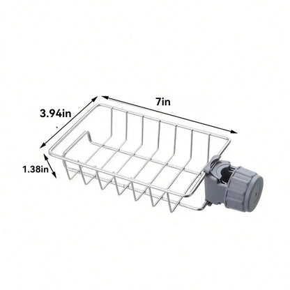 Faucet Sponge Holder ,Sponge Drain Rack, Stainless Steel Hanging
