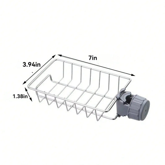 Faucet Sponge Holder ,Sponge Drain Rack, Stainless Steel Hanging