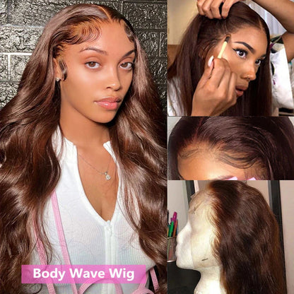 Chocolate Brown  Wig Brazilian Human Hair