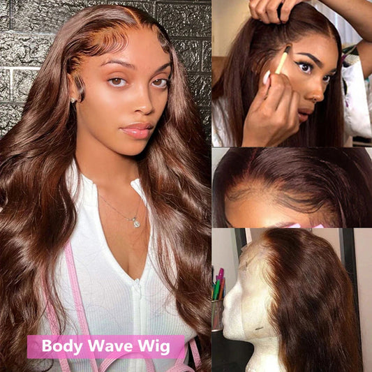 Chocolate Brown  Wig Brazilian Human Hair
