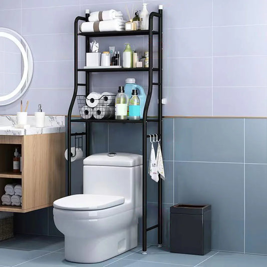 Organizer Rack With Towel Hooks, Paper Holder